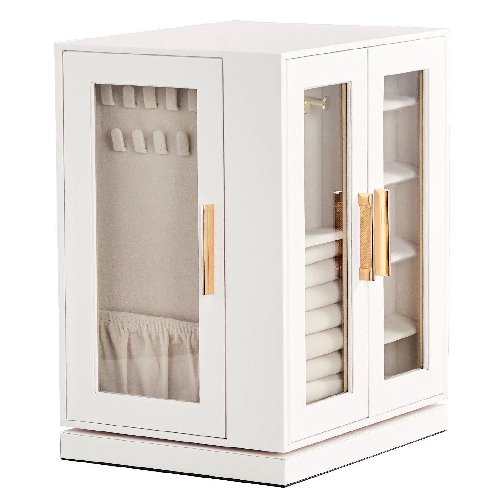 Velvet Jewelry Cabinet 360° Rotating Jewelry Box Large Storage Great Gift | eBay