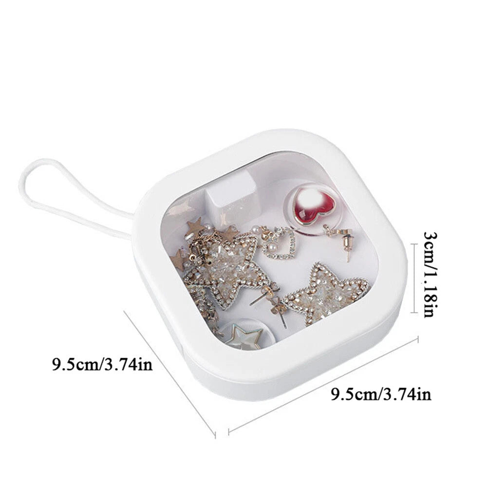 Jewelry Storage Box Dustproof Rectangle Case Earing Jewelry Makeup Box Travel | eBay
