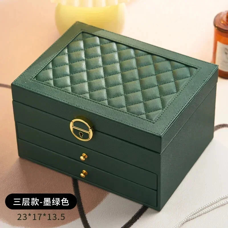 Large Capacity Jewelry Storage Box Necklace Earrings Bracelet Organizer Holder | eBay