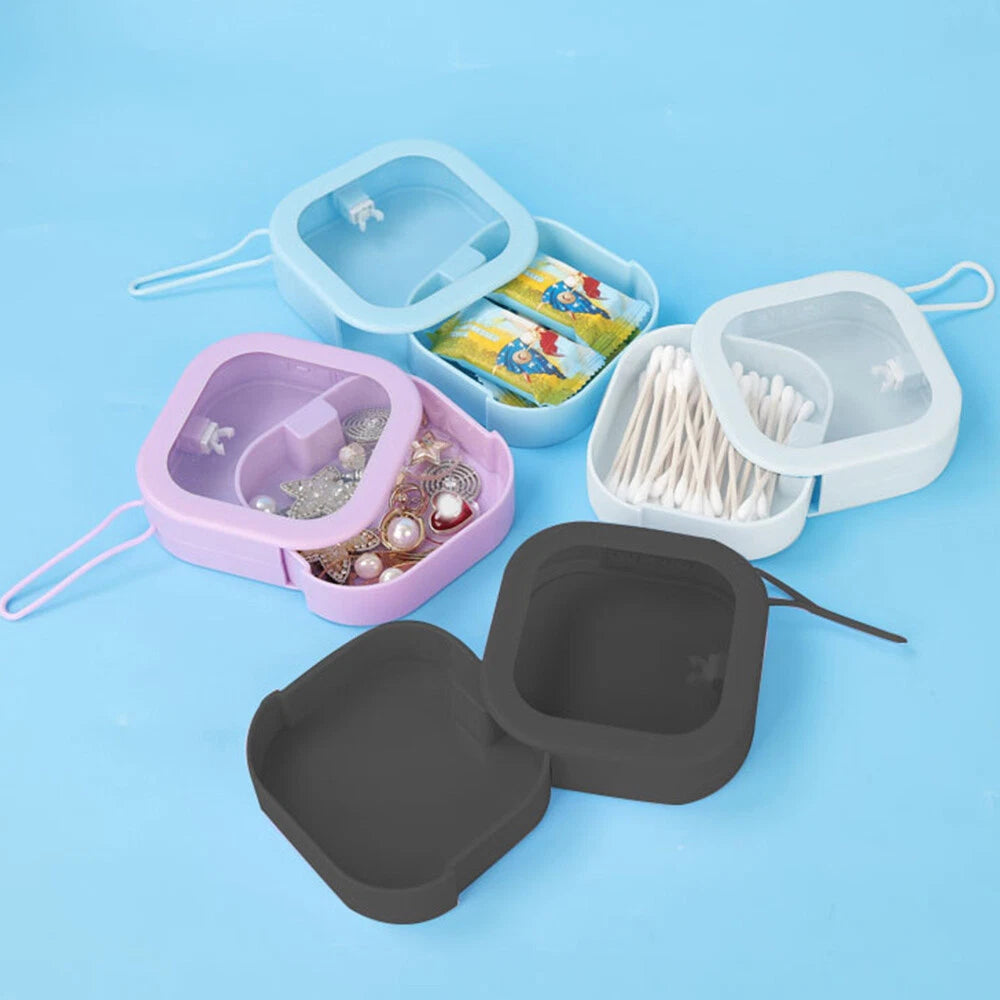 Jewelry Storage Box Dustproof Rectangle Case Earing Jewelry Makeup Box Travel | eBay