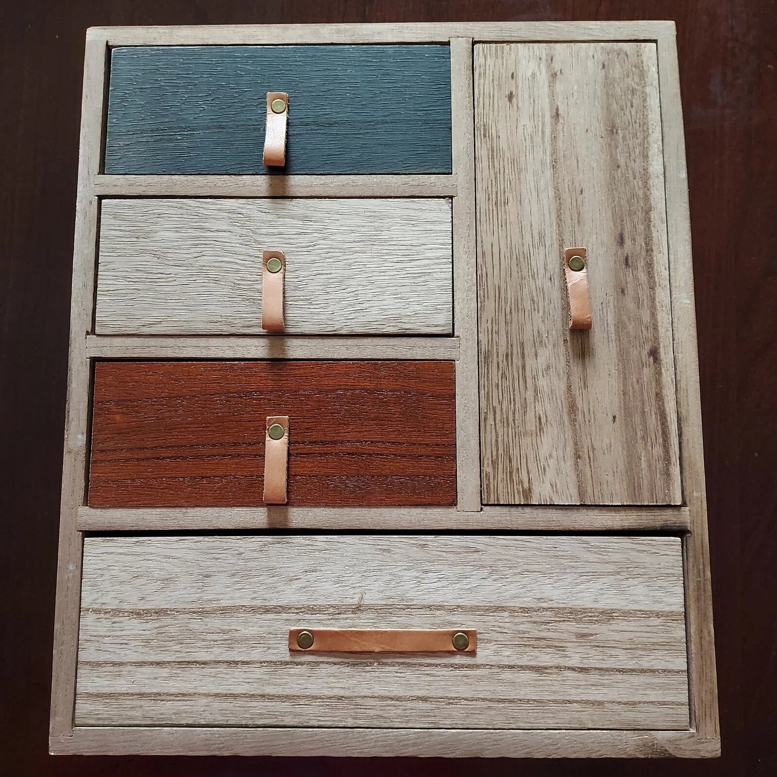 Rustic Torched Wood Storage Trinket Jewelry Treasure Box 2022 Leather | eBay