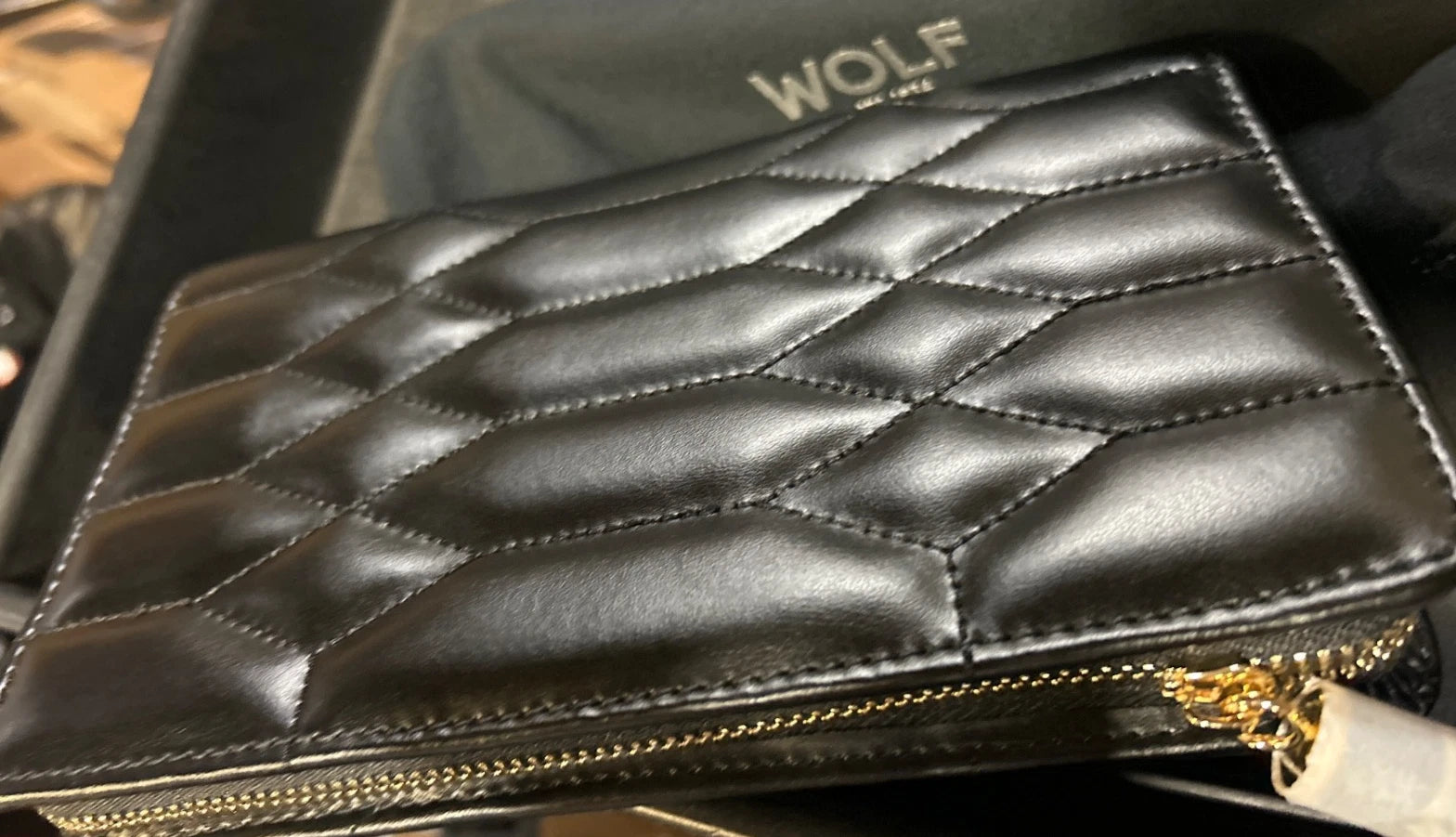 WOLF Caroline Jewelry Portfolio, Black - 13 Earring Holes, One Ring Roll, Two... | eBay