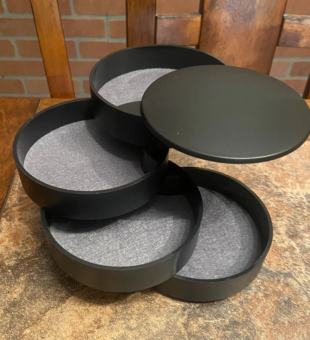 Storage Box 4 Layer Rotatable Jewelry Accessory Container Travel | eBay