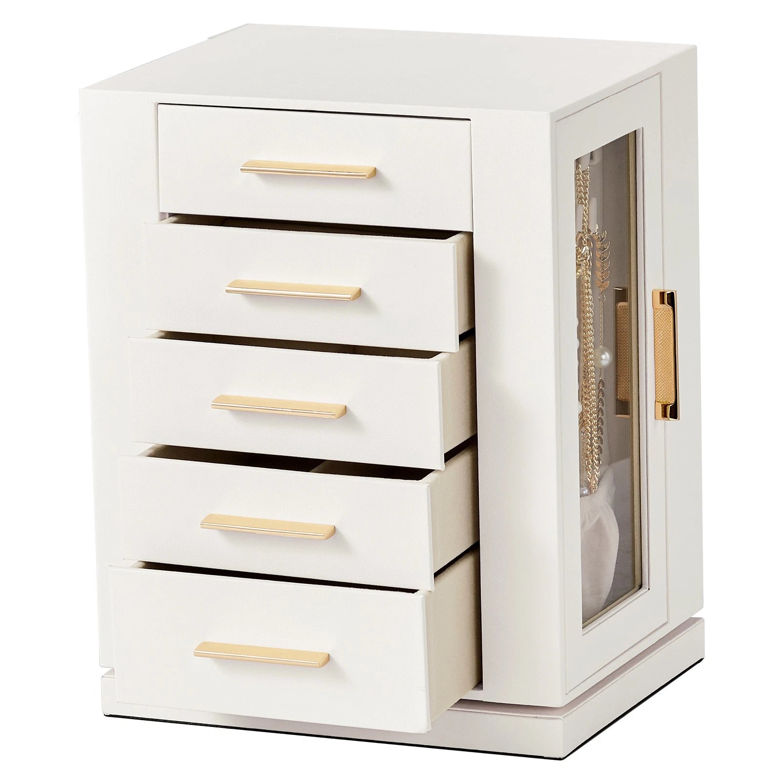 Velvet Jewelry Cabinet 360° Rotating Jewelry Box Large Storage Great Gift | eBay