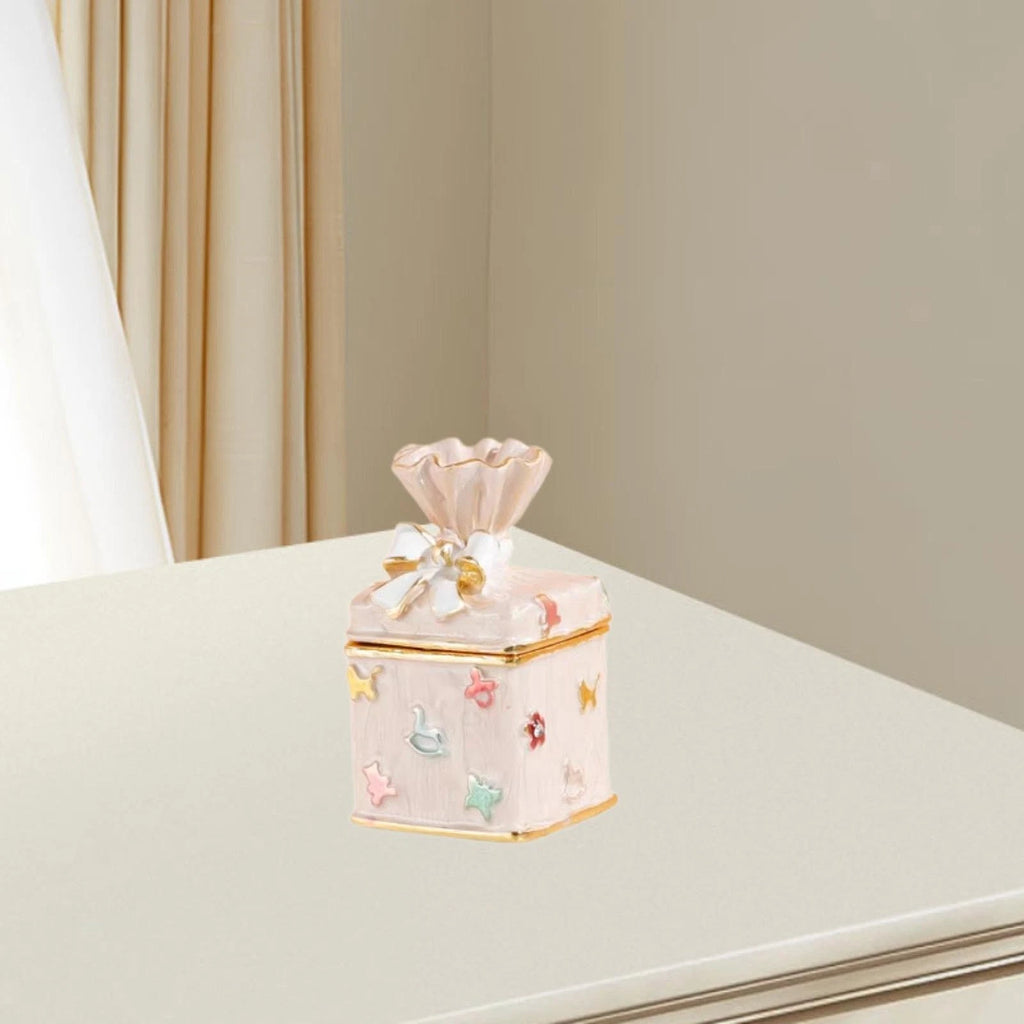 Mini Jewelry Box Jewelry Storage Ornament Gifts with Lid Portable Alloy Jewelry | eBay