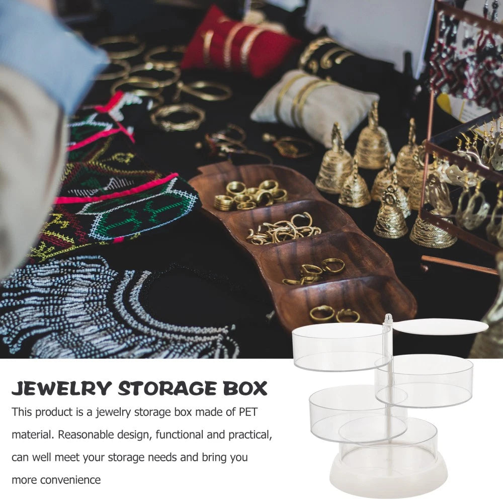Rotating Bracelet Box Travel Clear Rotatable Jewelry Organizer Boxes | eBay