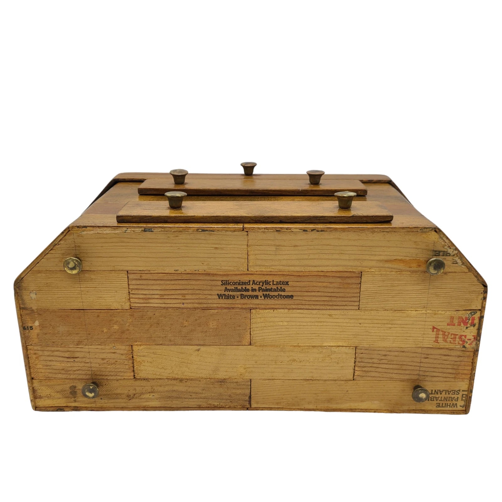 Vintage Handmade Light Brown Wooden 2 Drawer Jewelry Box With Blue Lining | eBay