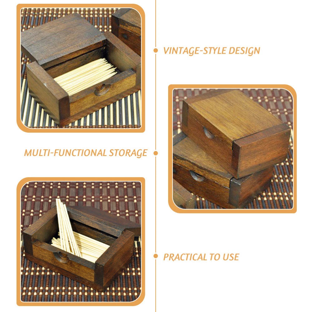 Desktop Organizer Vintage Wooden Jewelry Box Storage Travel Small Cases | eBay