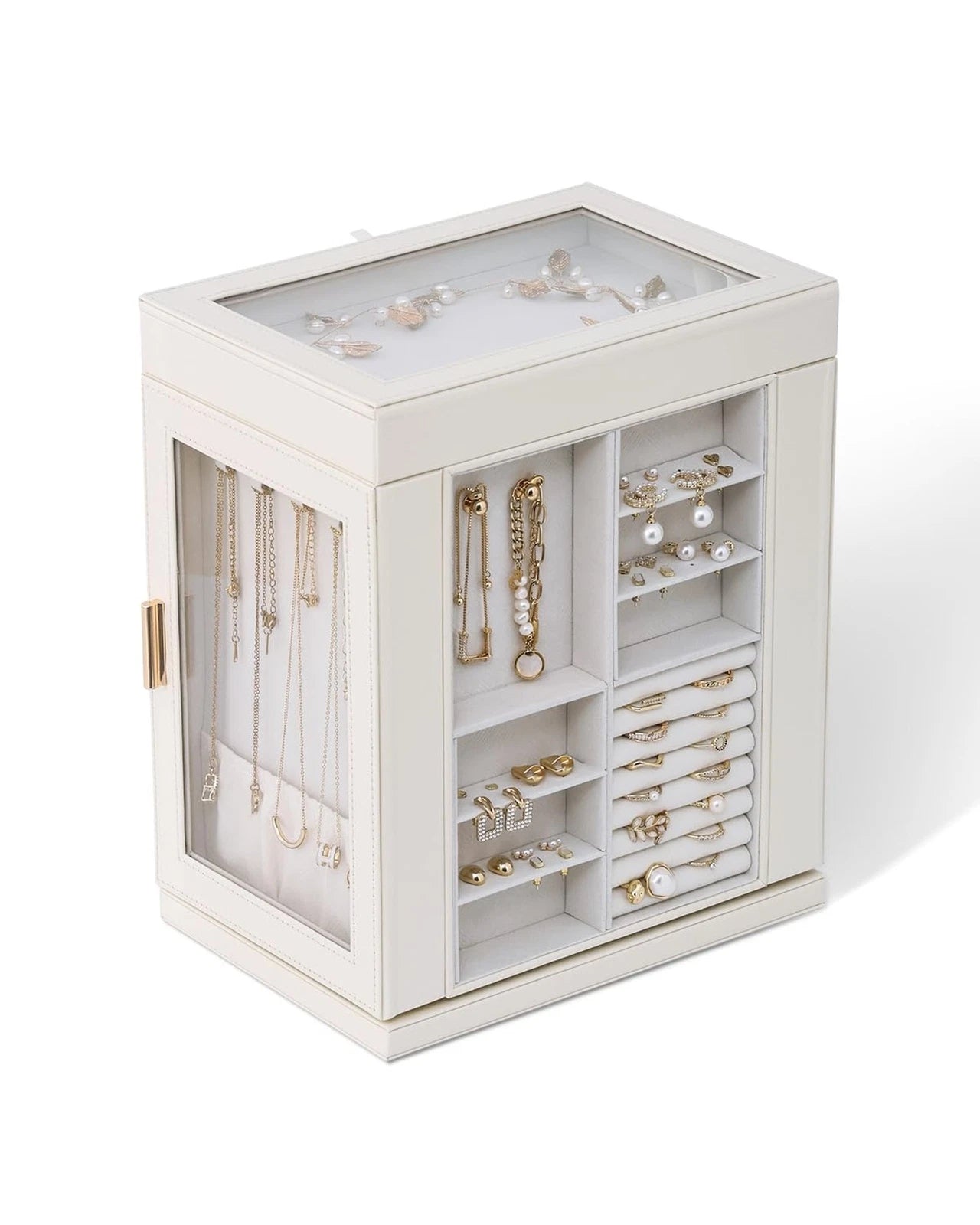 CASEGRACE Jewelry Box 360° Rotating, 6-Tier Organizer Open Design Large Ver | eBay
