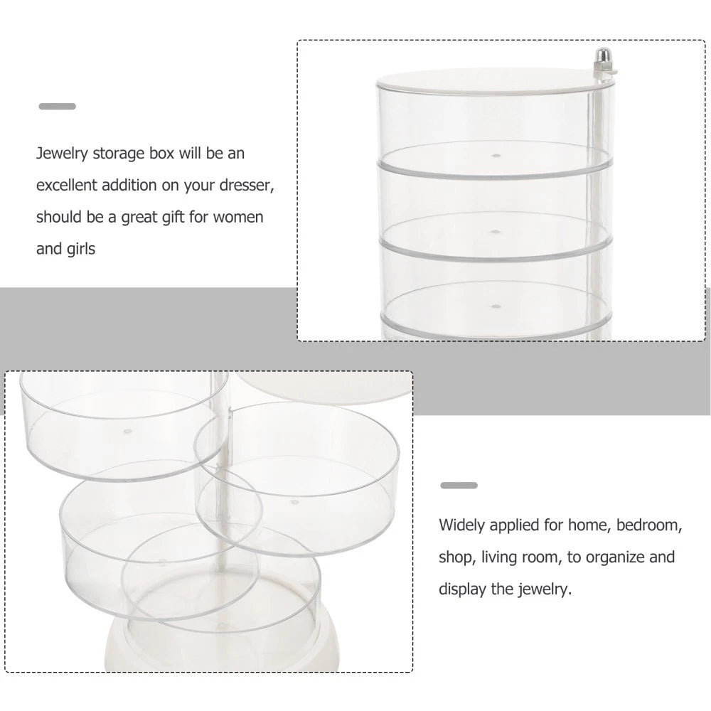 Rotating Bracelet Box Travel Clear Rotatable Jewelry Organizer Boxes | eBay
