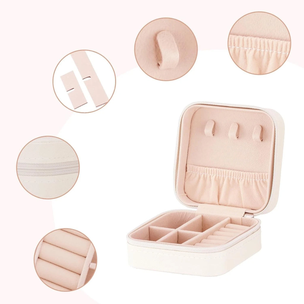 Sincerez Jewelry Box Small Portable Organizer for Rings Necklaces Black | eBay