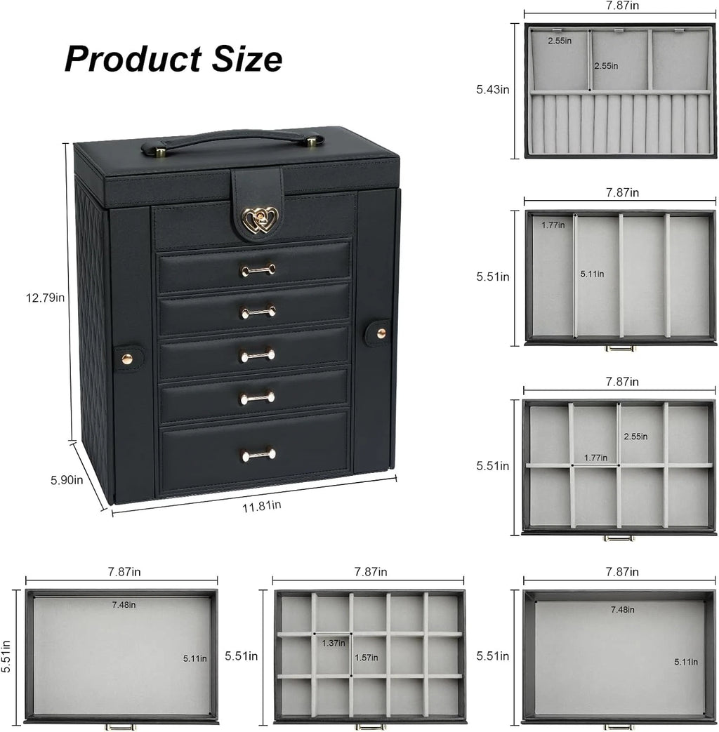 Large Jewelry Organizers and Storage, Large Jewelry Box for Women Large Jewelry | eBay