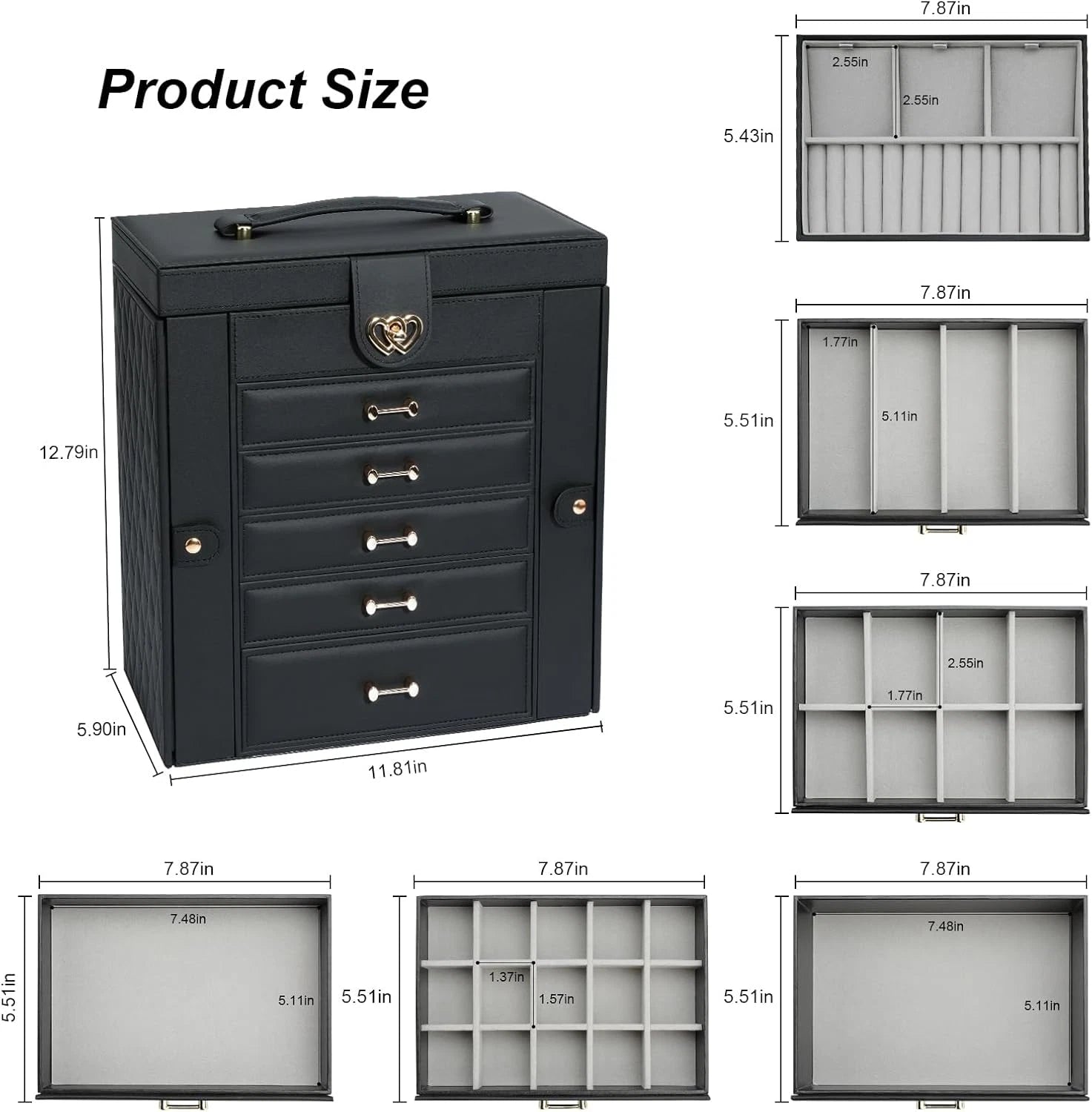 Large Jewelry Organizers and Storage, Large Jewelry Box for Women Large Jewelry | eBay