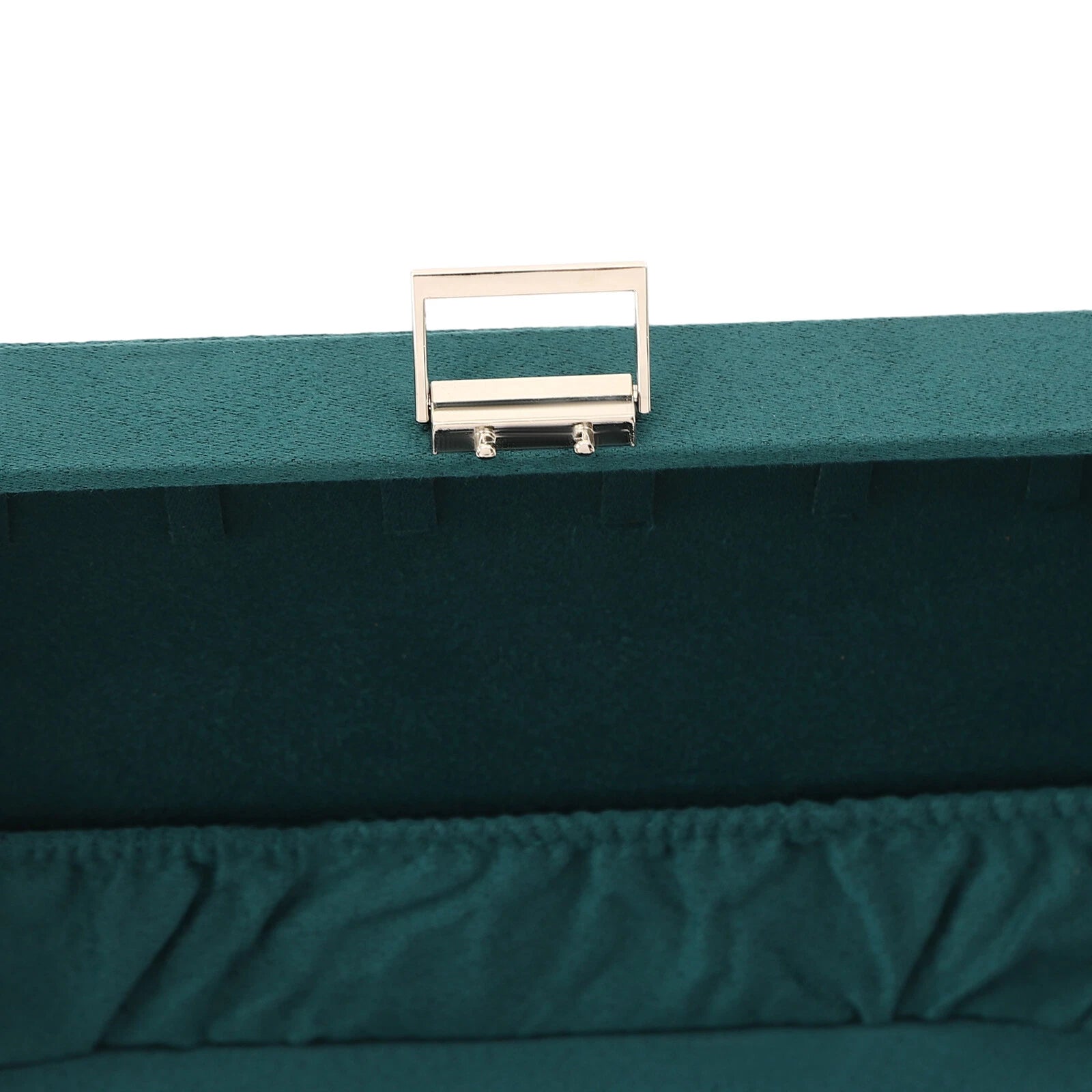 Large Jewelry Box w/ Lock Flannel Jewelry Ring Organizer Case Dark Green 3-Layer | eBay