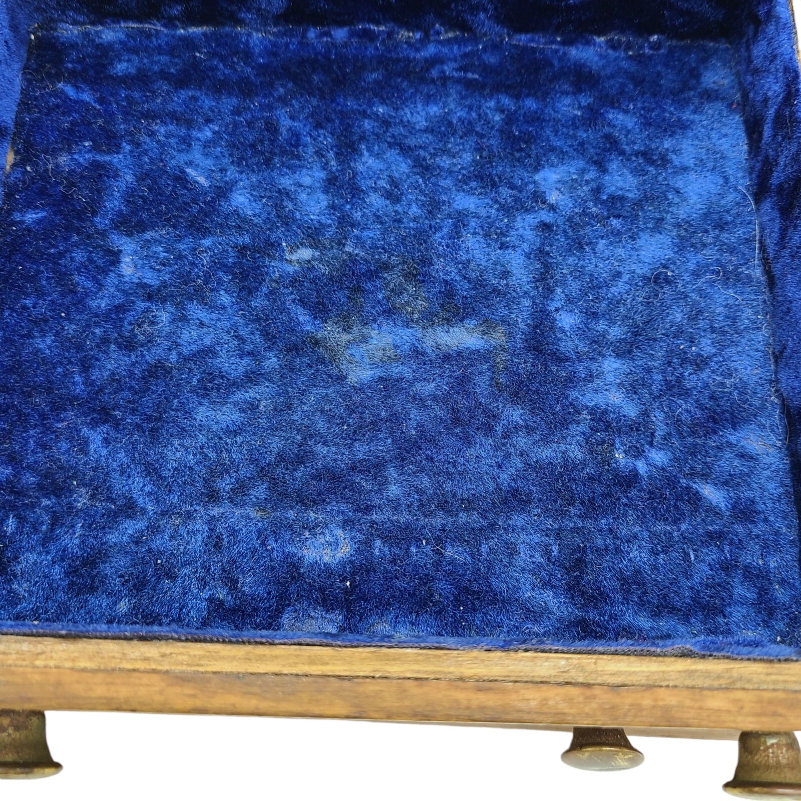 Vintage Handmade Light Brown Wooden 2 Drawer Jewelry Box With Blue Lining | eBay