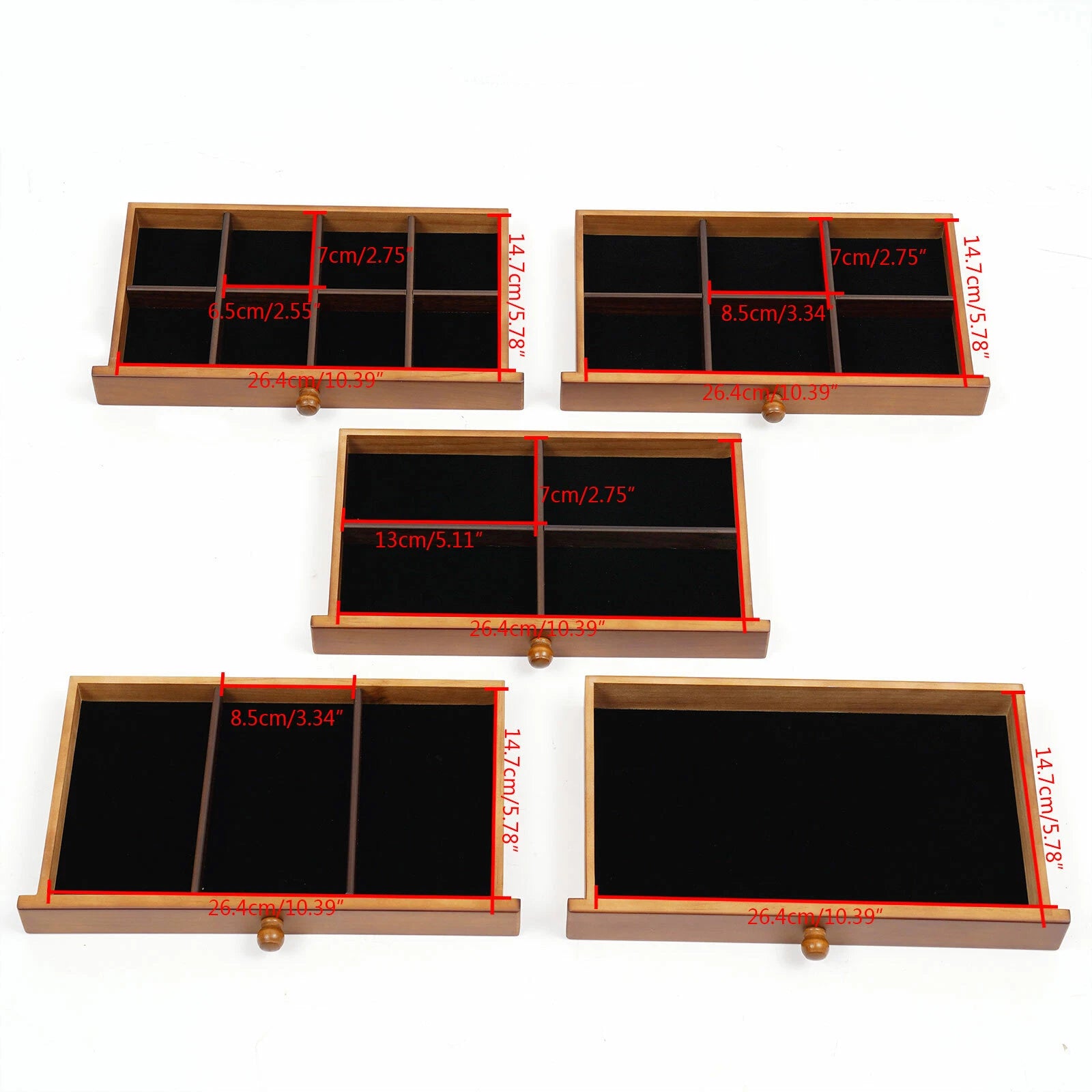 6 Layers Jewelry Box w/ Lock + Mirror Four-Leaf Carved Top Velvet Cabinet Case | eBay