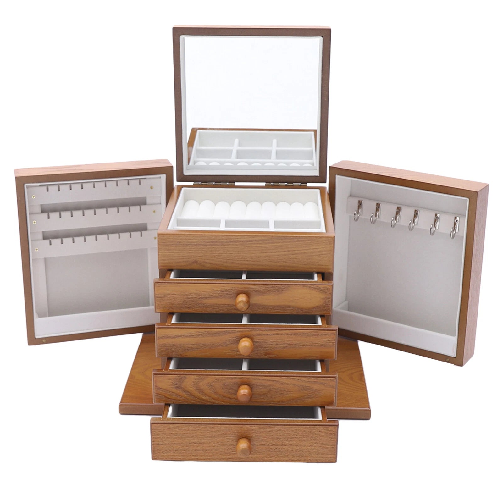 5-Tiers Vintage Jewelry Storage Box Necklace Bracelet Organizer Large Capacity | eBay