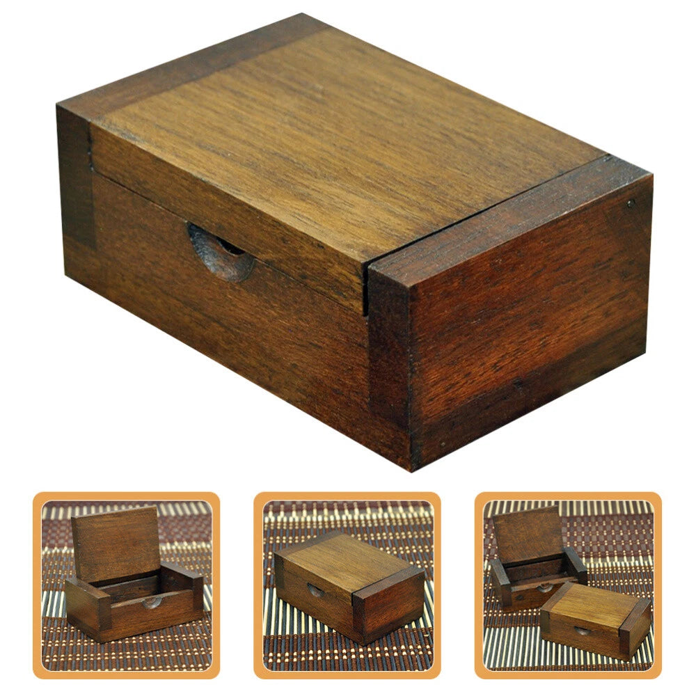 Desktop Organizer Vintage Wooden Jewelry Box Storage Travel Small Cases | eBay