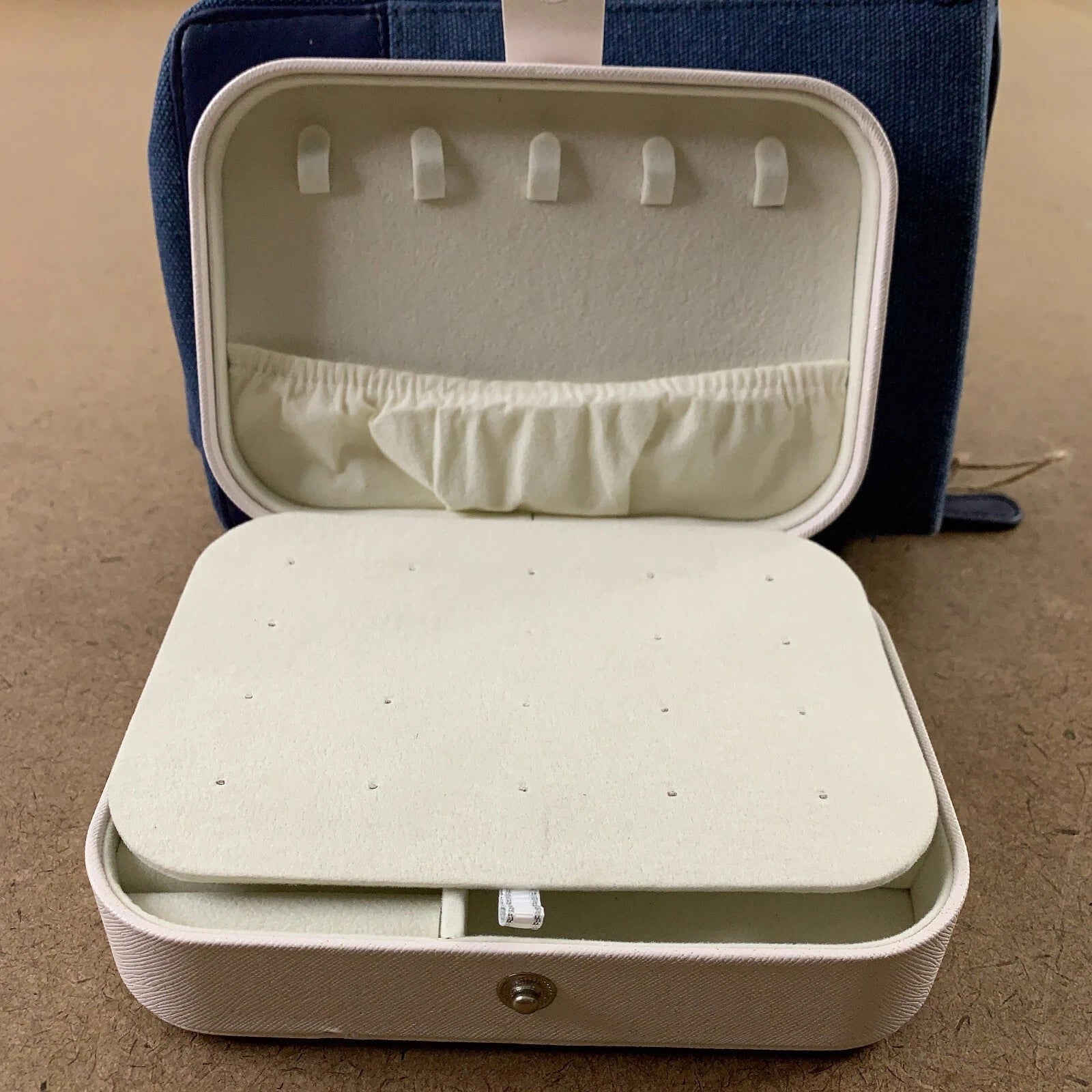 XYMAO Women's White Glitter Travel Jewelry Box New *Flaw | eBay