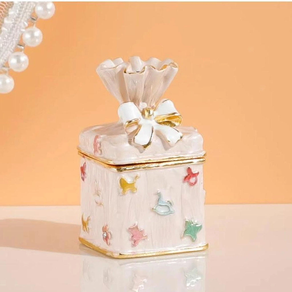 Mini Jewelry Box Jewelry Storage Ornament Gifts with Lid Portable Alloy Jewelry | eBay