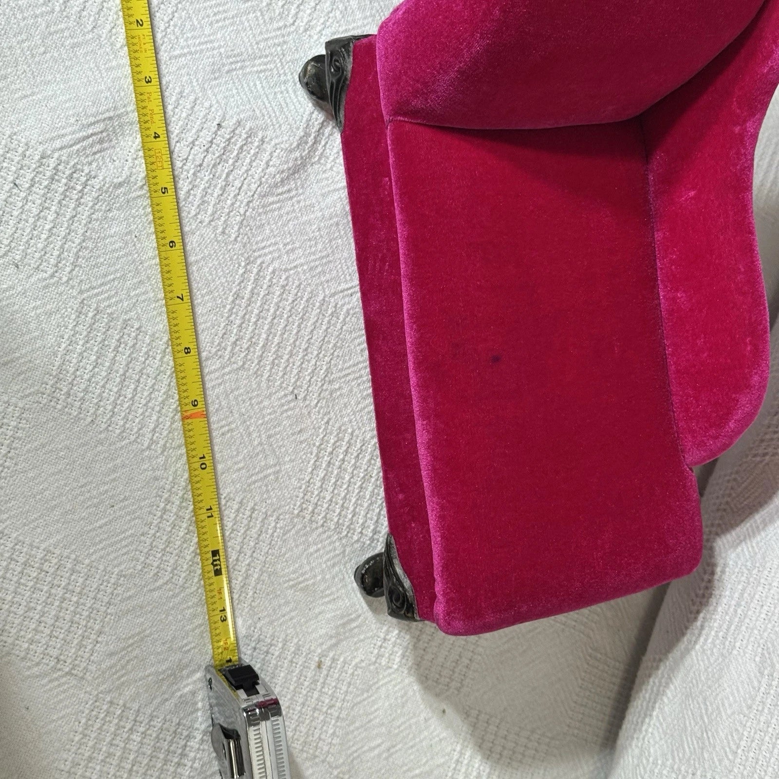 Plush Velvet Magenta Pink Chaise Lounge Chair Storage/Jewelry/Trinket Box EUC | eBay