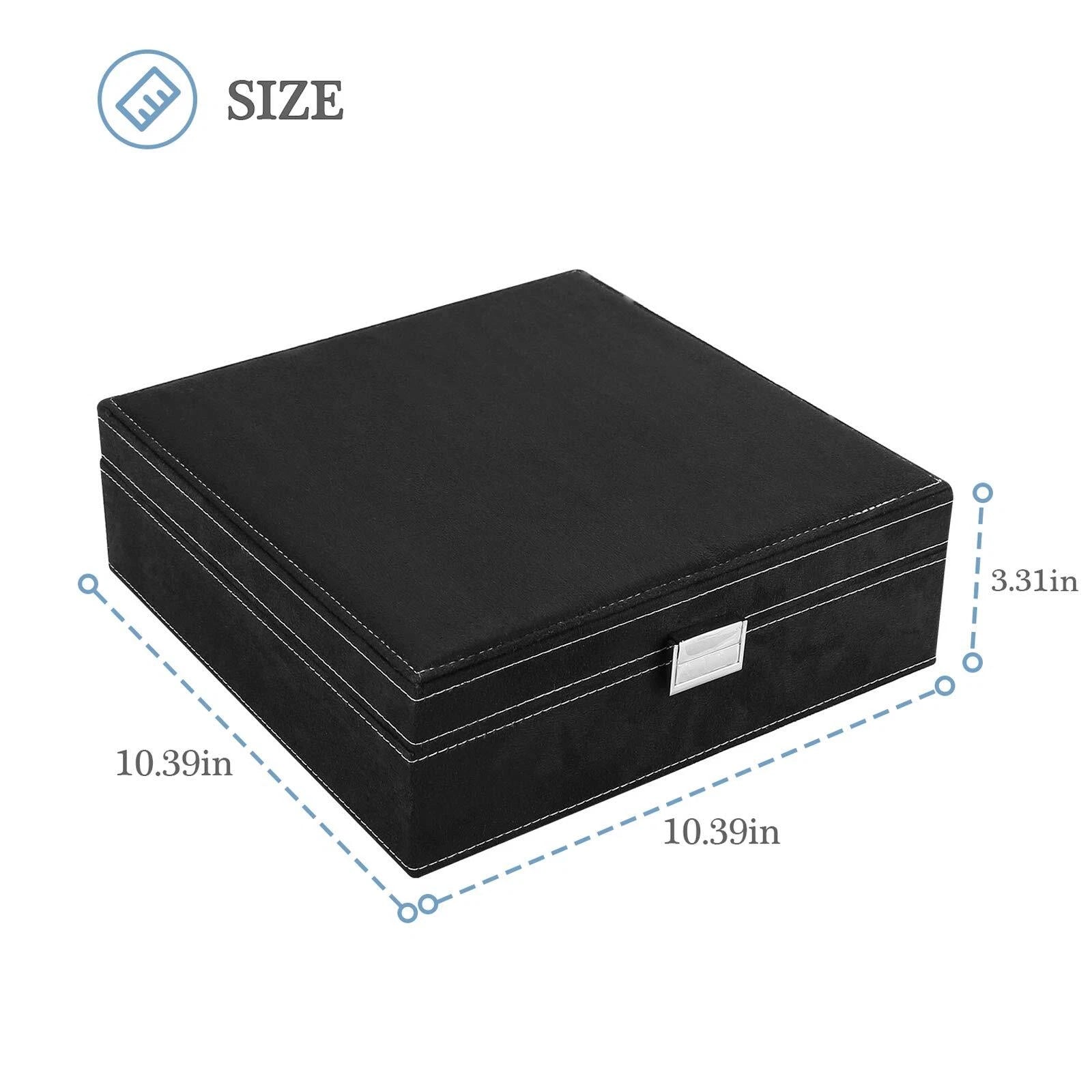 Velvet Jewelry Box Organizer for Women 2 Layer Jewelry Display Storage Holder... | eBay