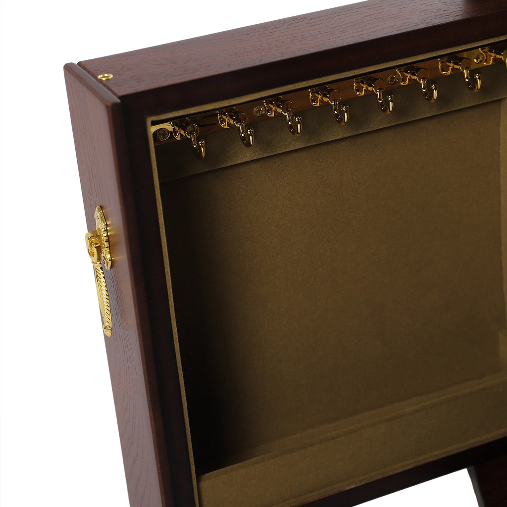 Large Wooden Jewelry Organizer Box, 5-Layer 4 Drawers Jewelry Box With Mirror | eBay
