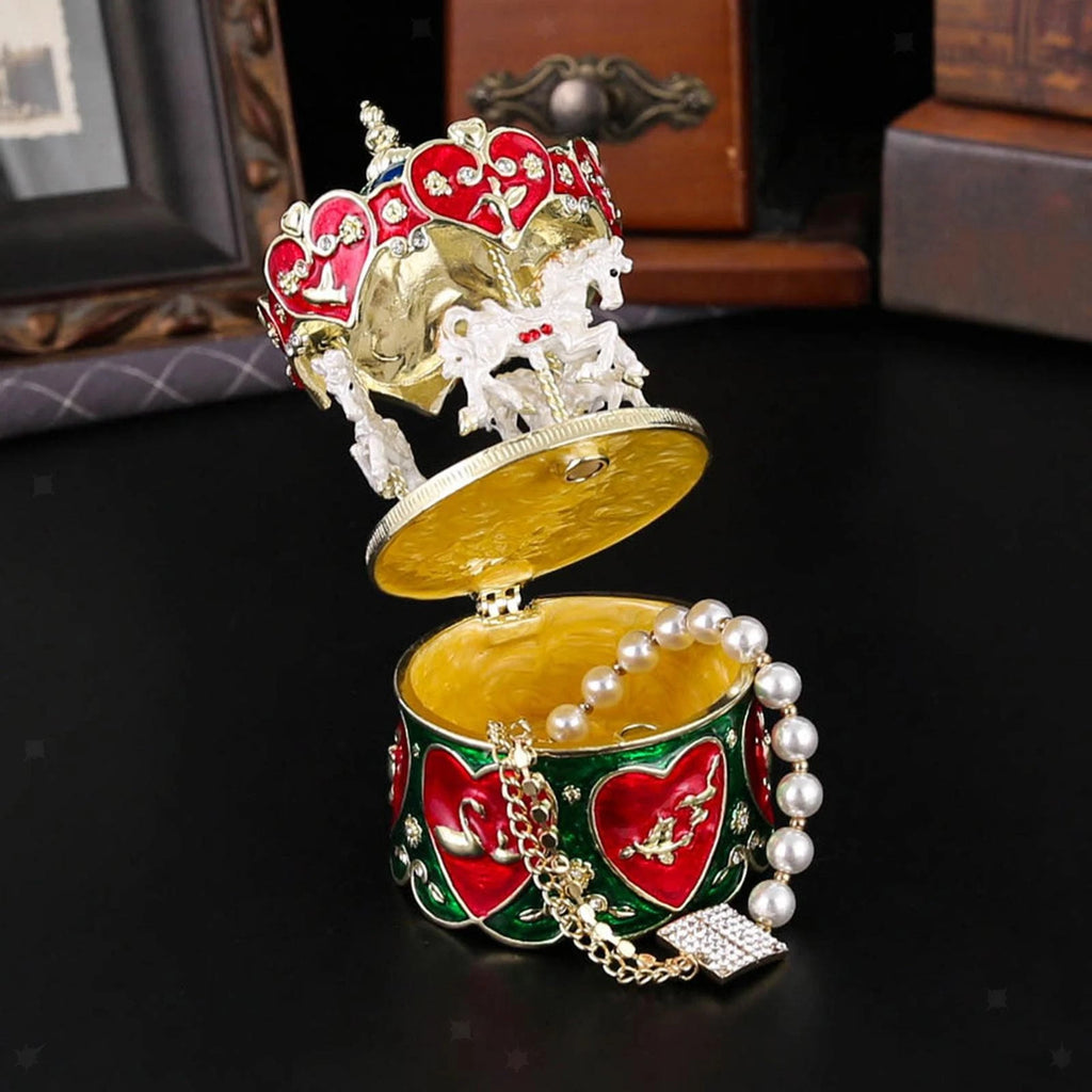 Carousel Trinket Box Souvenir Jewelry Storage Box for Rings Bracelets Small | eBay