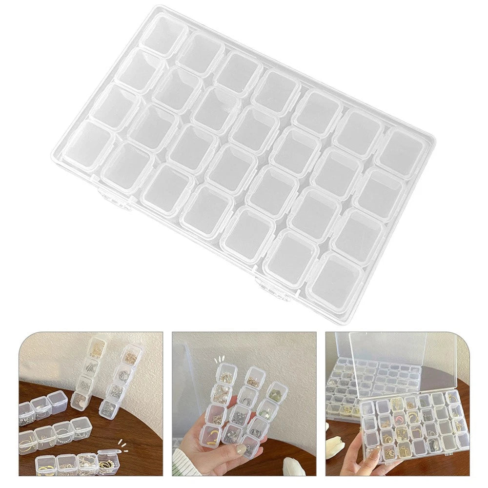 Jewelry Storage Box Earrings Organizer Transparent Trinket Plastic Organizers | eBay