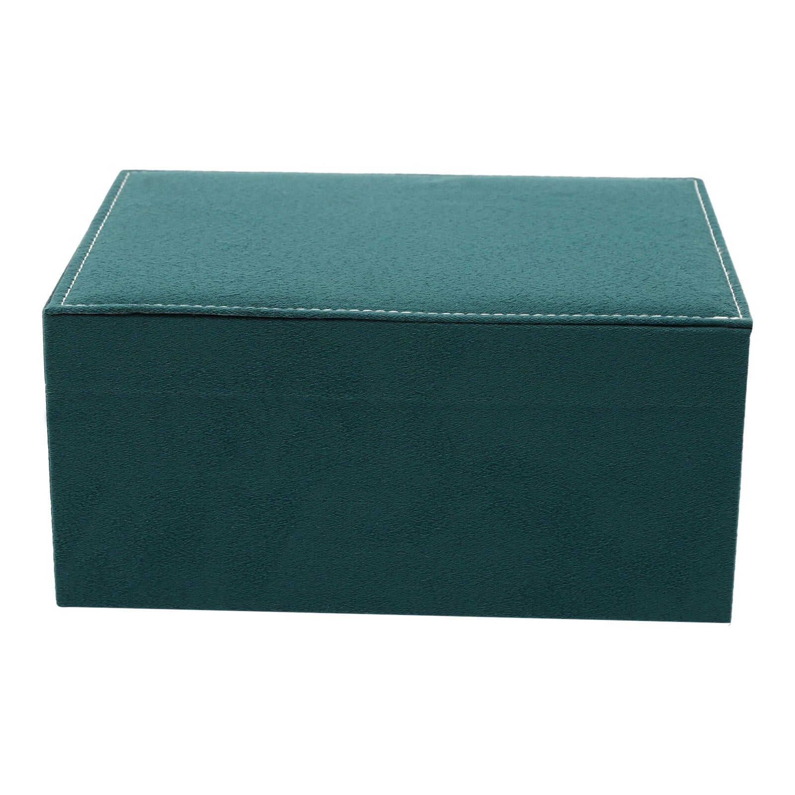 Large Jewelry Box w/ Lock Flannel Jewelry Ring Organizer Case Dark Green 3-Layer | eBay