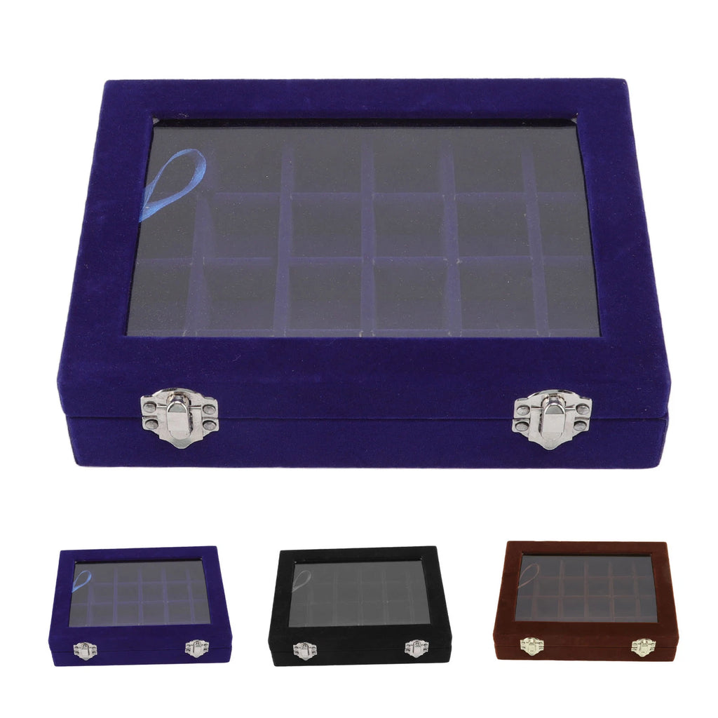 Velvet Jewelry Tray Earrings Ring Storage Box Display Box jewelry organizer box | eBay