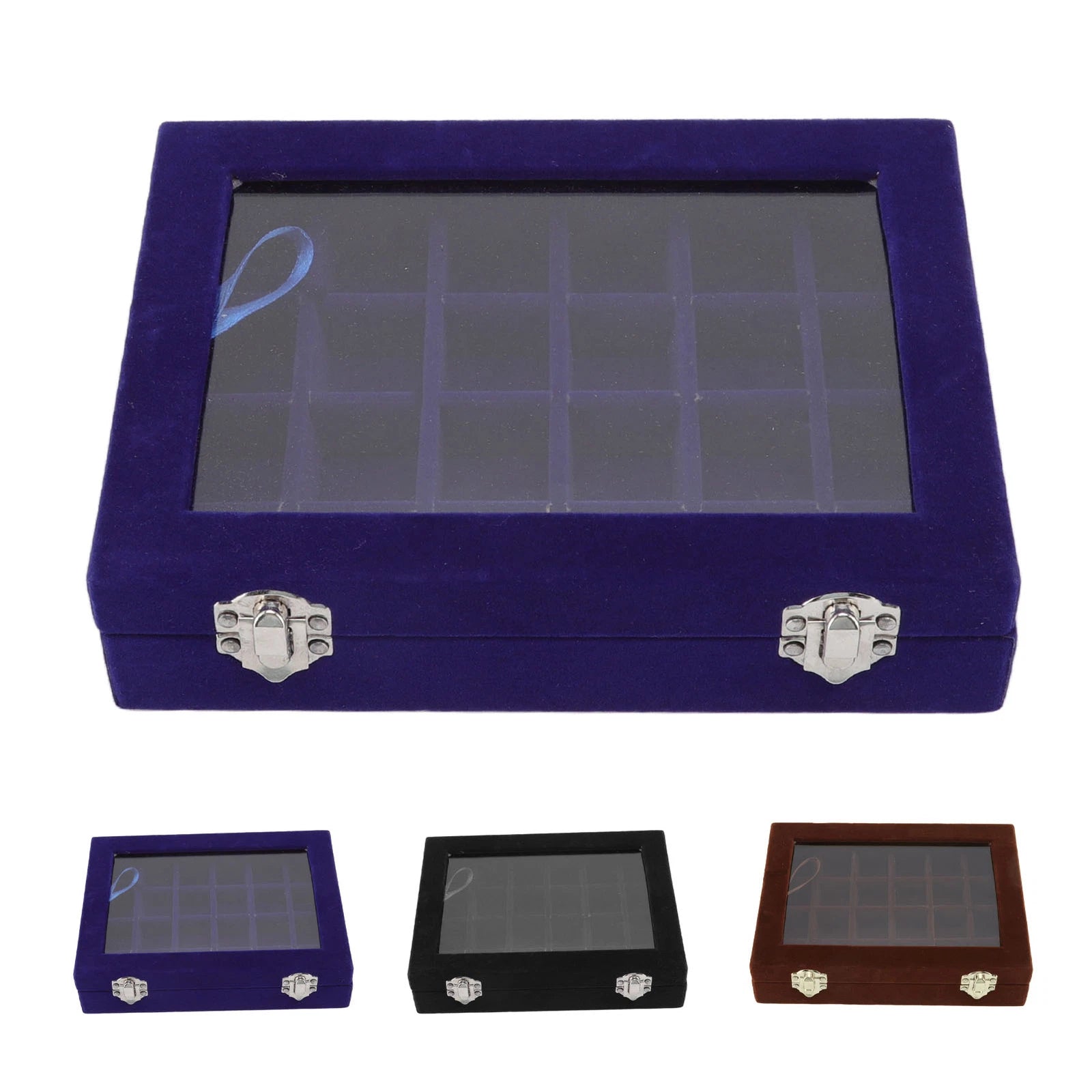 Velvet Jewelry Tray Earrings Ring Storage Box Display Box jewelry organizer box | eBay