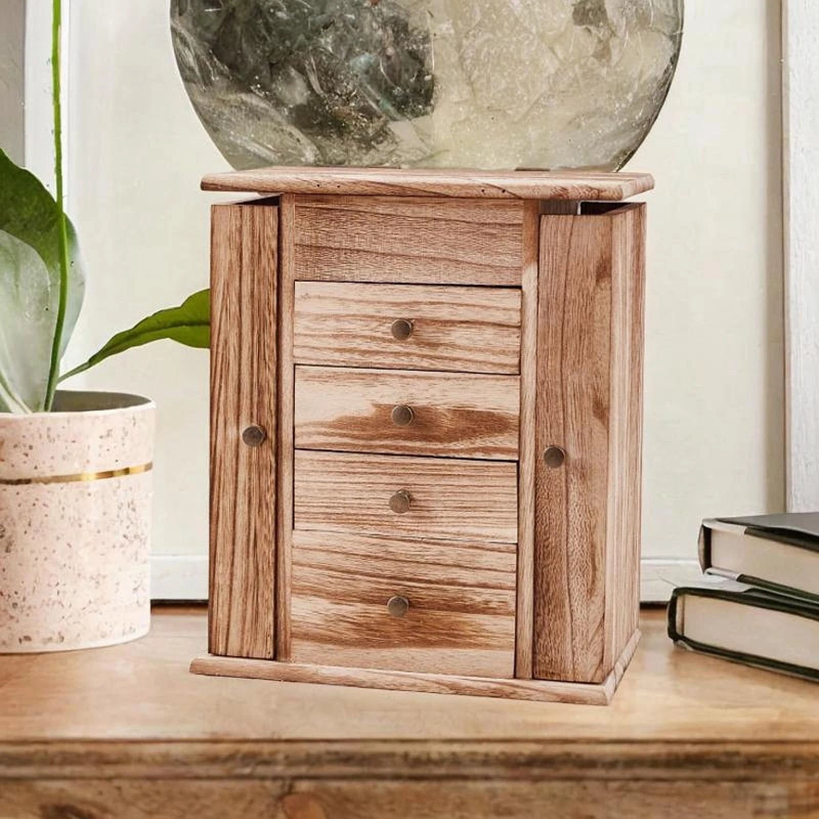 Jewelry Storage Box Wooden Jewelry Box Container Jewelry Case Jewelry Organizer | eBay