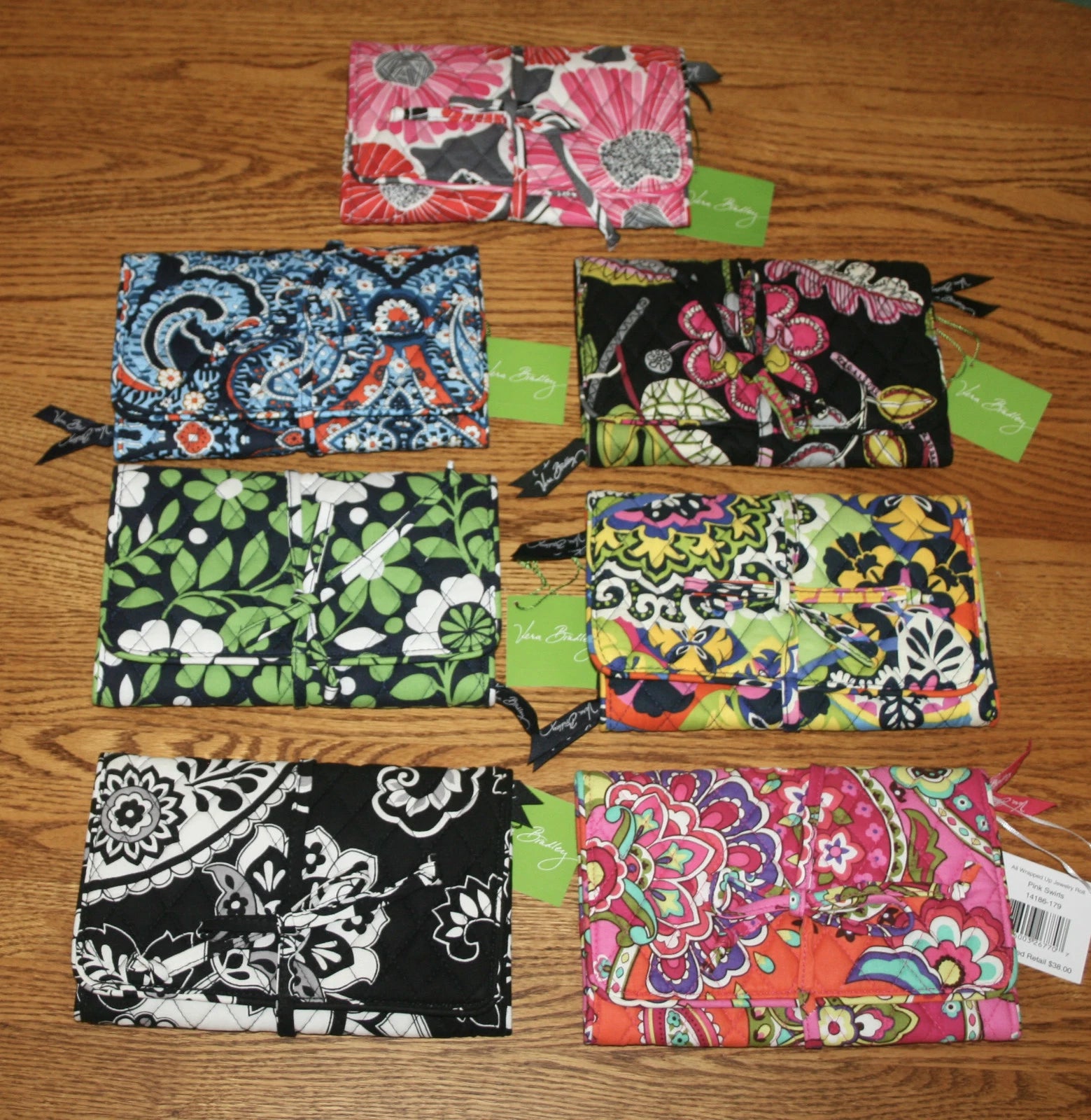 Vera Bradley Jewelry Organizer Travel ALL WRAPPED UP JEWELRY ROLL case bag NEW | eBay
