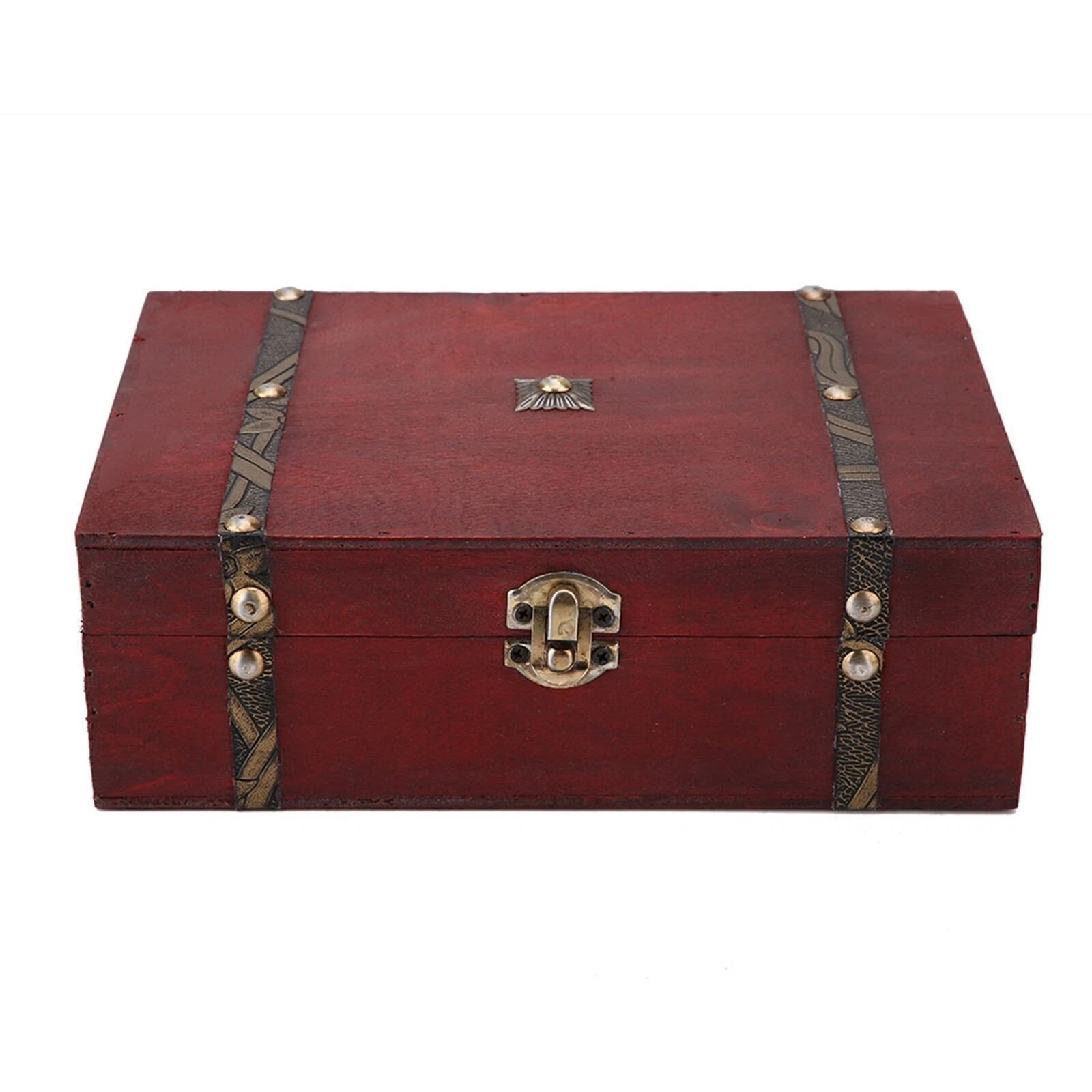 Vintage Wooden Jewelry Storage Box Retro Antique Living Goods Organizer Gift | eBay