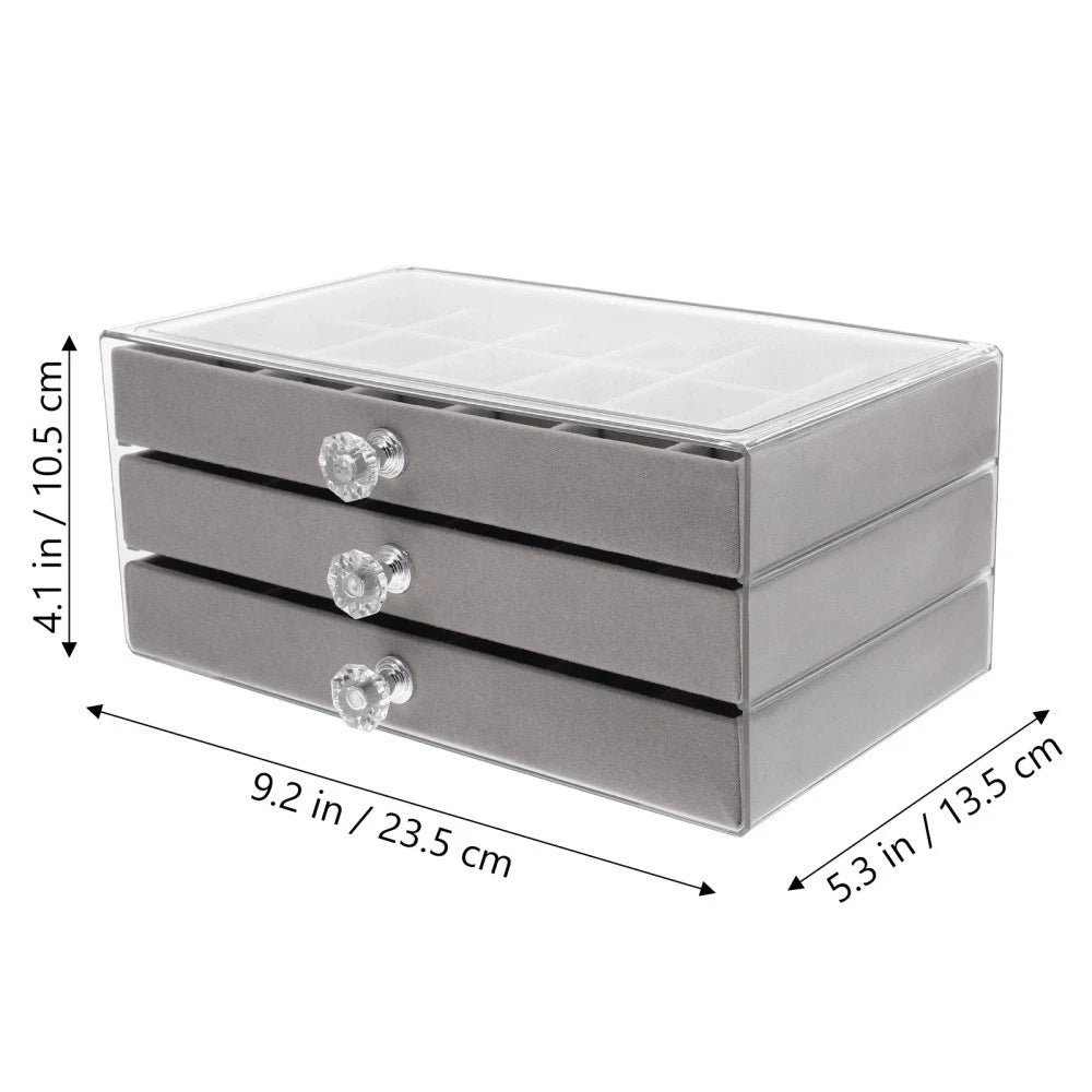 Three-layer Jewelry Storage Box Miss Container Bracelet Organizers | eBay