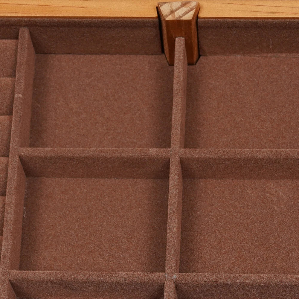 Large Wood Jewelry Boxes Wooden Storage Box without Mirror 3-Layer Lockable Desk | eBay