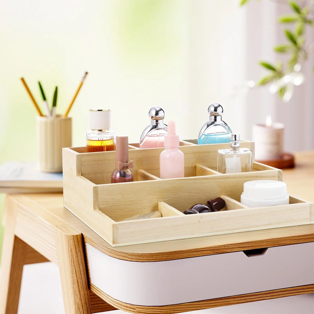 Wooden Jewelry Storage Organizer - Divided Box for Earrings, Necklaces, and R... | eBay