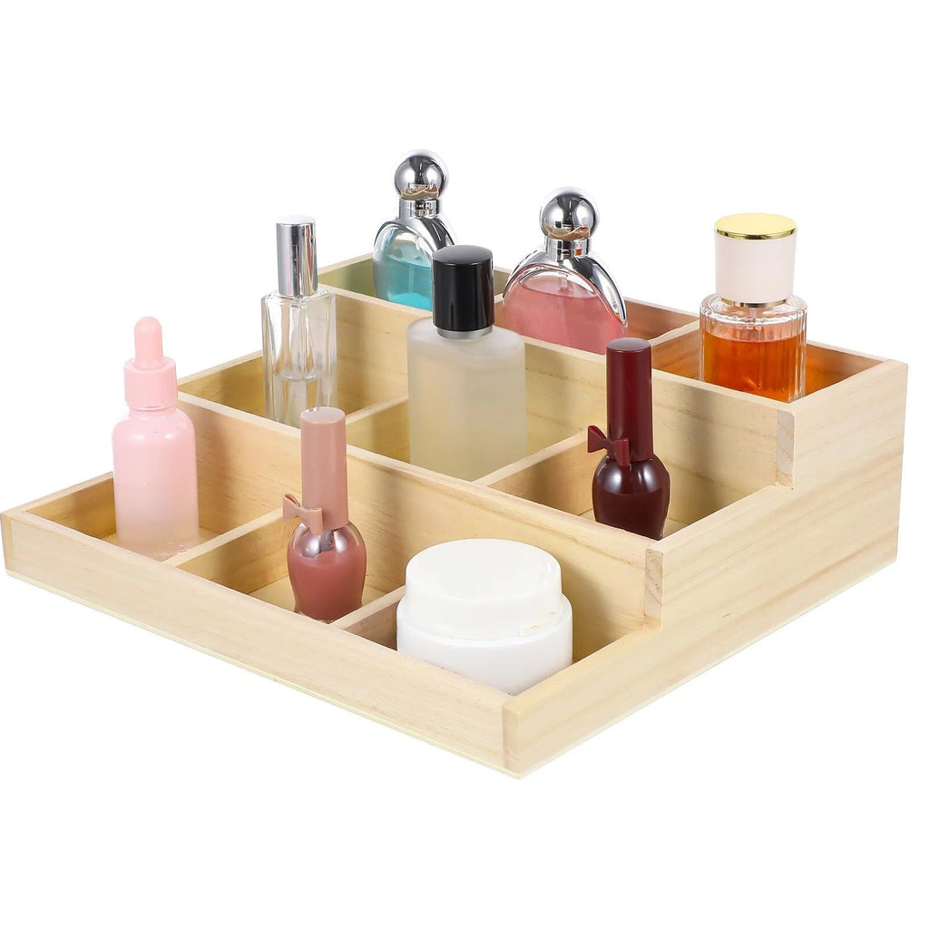 Wooden Jewelry Storage Organizer - Divided Box for Earrings, Necklaces, and R... | eBay