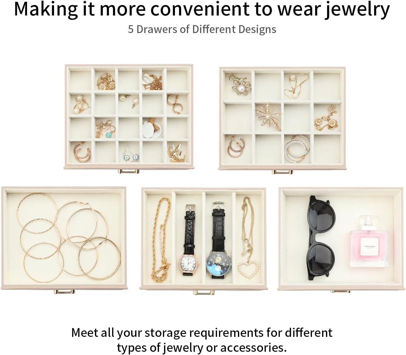 Large Jewelry Holder Organizer, 6 Layer Jewelry Box for Women Jewelry Storage Ca | eBay