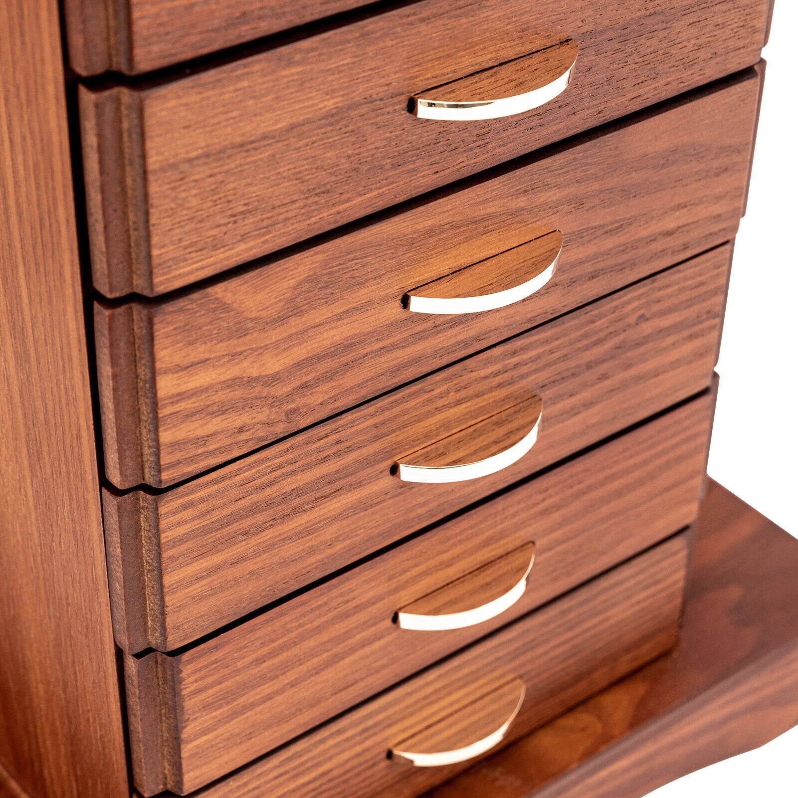 Wooden Jewelry Box Cabinet Storage Beauty 7 Drawers Case For Girls Gift New | eBay