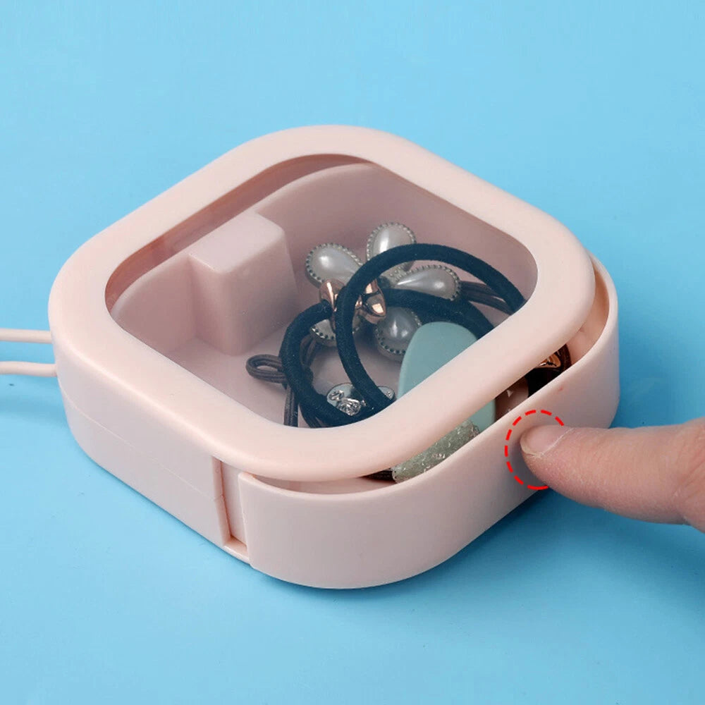 Jewelry Storage Box Dustproof Rectangle Case Earing Jewelry Makeup Box Travel | eBay