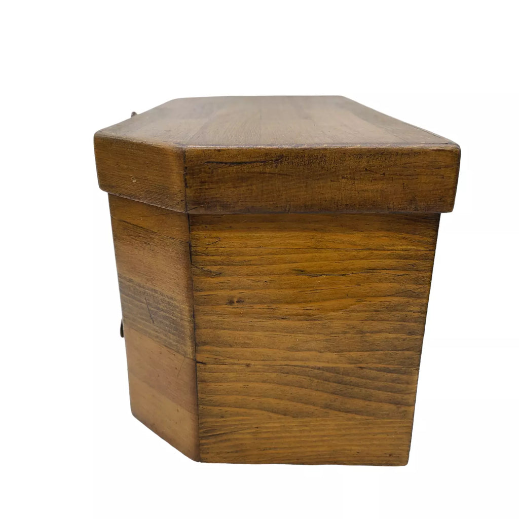 Vintage Handmade Light Brown Wooden 2 Drawer Jewelry Box With Blue Lining | eBay