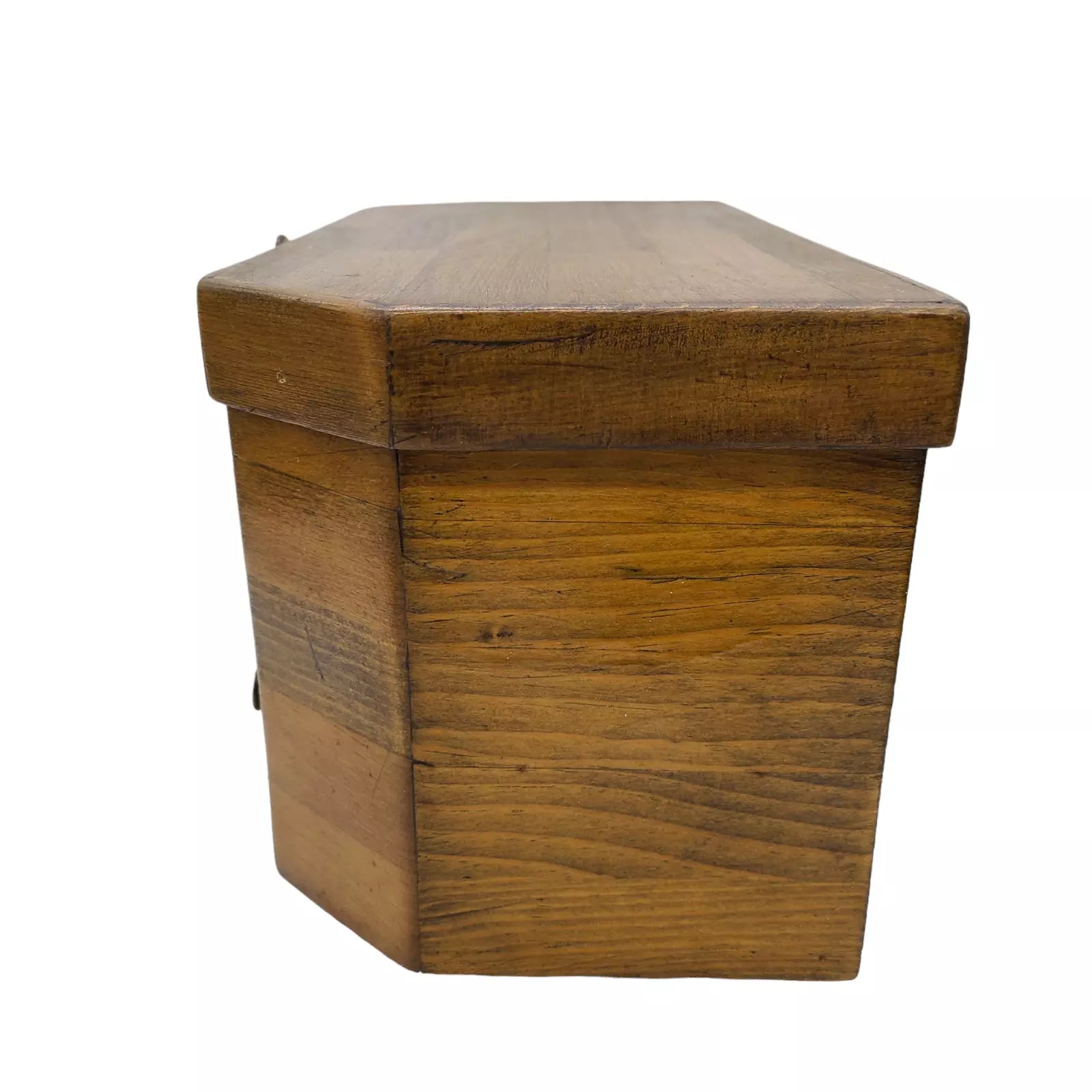 Vintage Handmade Light Brown Wooden 2 Drawer Jewelry Box With Blue Lining | eBay