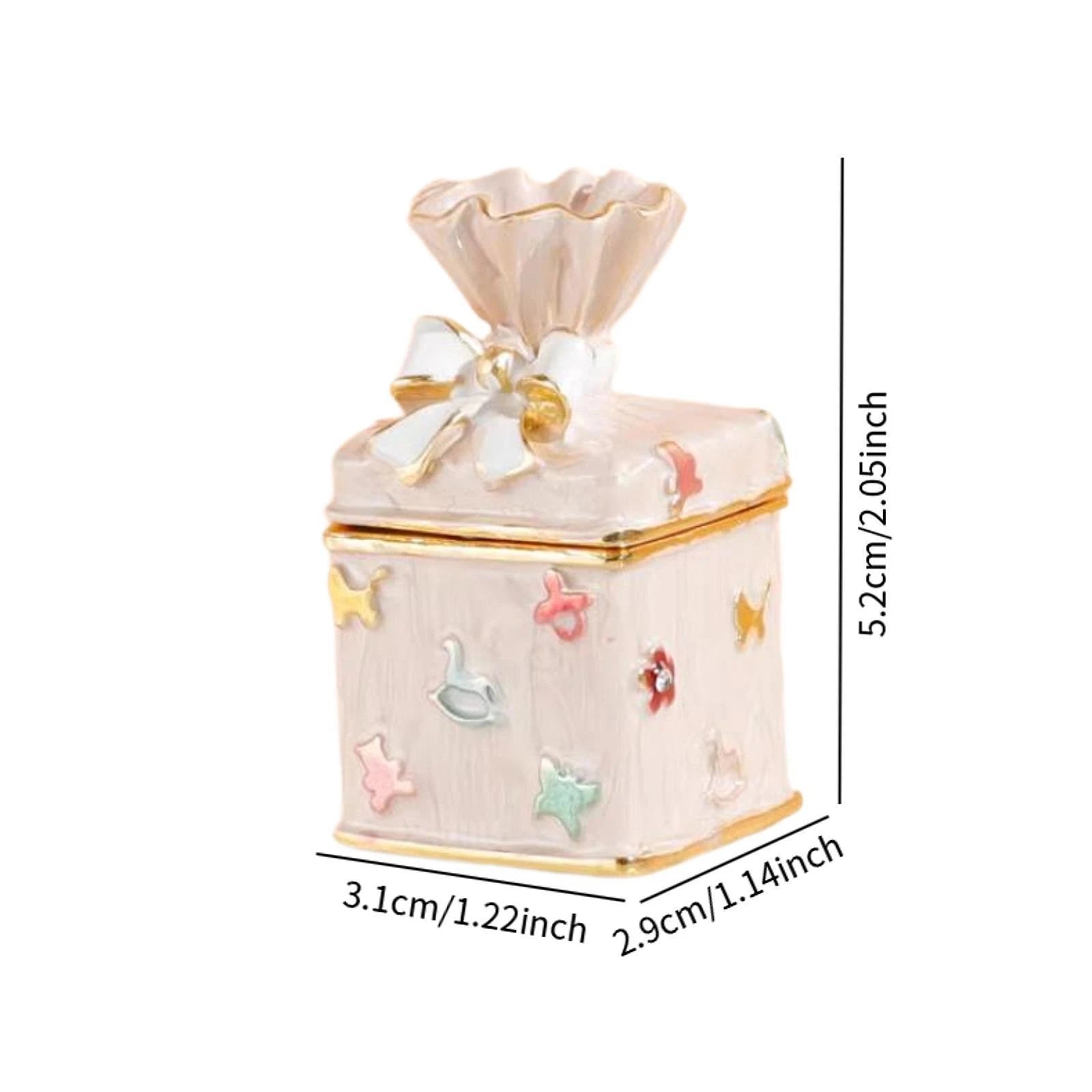 Mini Jewelry Box Jewelry Storage Ornament Gifts with Lid Portable Alloy Jewelry | eBay