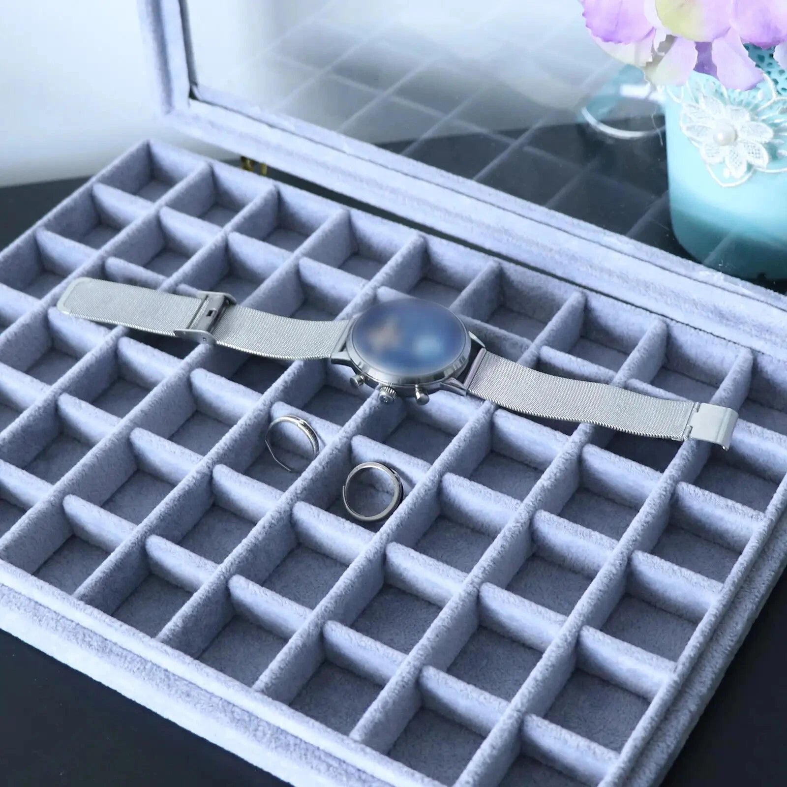 Jewelry Display Box Necklace Rings Gemstone Beads Organizer Storage Case | eBay
