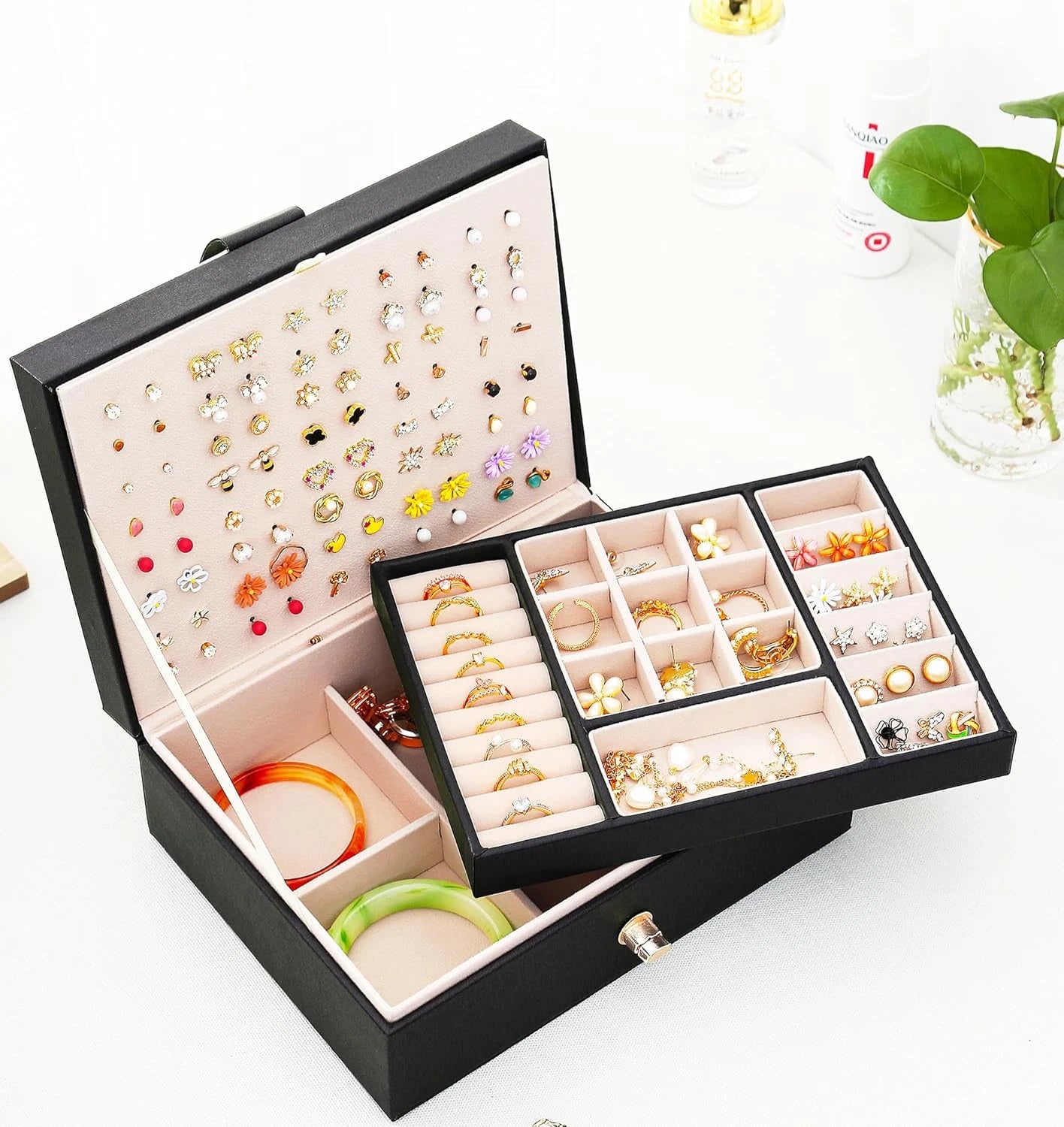 Womens Earring Jewelry Box for Girls Jewelry Earring Organizer Box Earring Holde | eBay